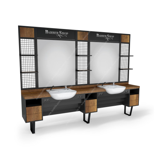 İkili Blok Berber Tezgahı ( Q-200 ) İkili Blok Berber Tezgahı ( Q-200 )