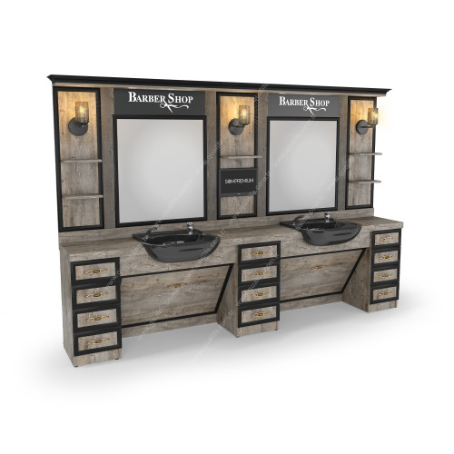 İkili Blok Berber Tezgahı ( Q-203 ) İkili Blok Berber Tezgahı ( Q-203 )