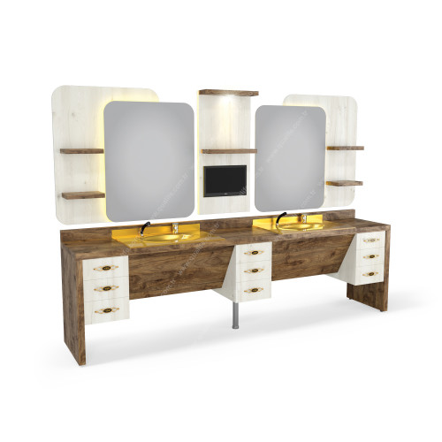 İkili Blok Berber Tezgahı ( Q-205 ) İkili Blok Berber Tezgahı ( Q-205 )